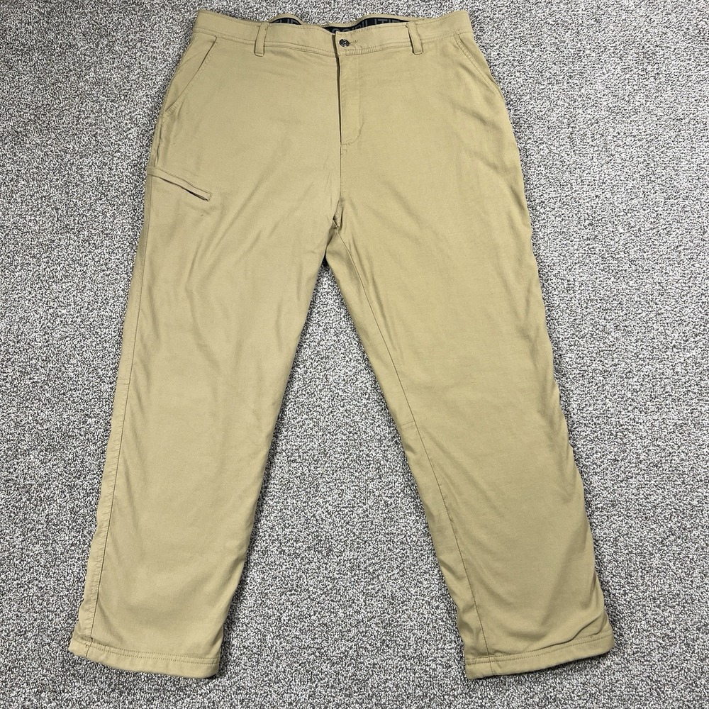 Gerry Pants‎ Mens 38x30 Tan Venture Cargo Fleece Lined Performance Hiking Nylon